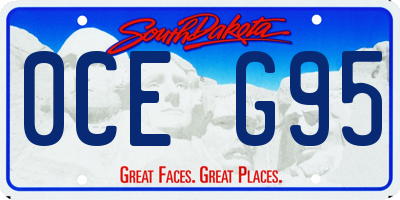 SD license plate 0CEG95