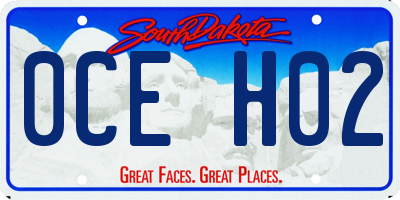 SD license plate 0CEH02