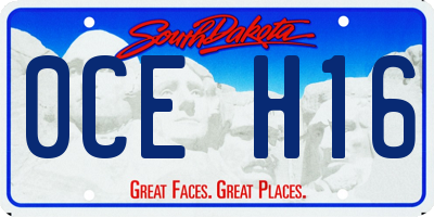 SD license plate 0CEH16