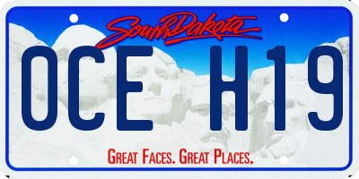 SD license plate 0CEH19