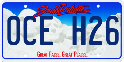 SD license plate 0CEH26