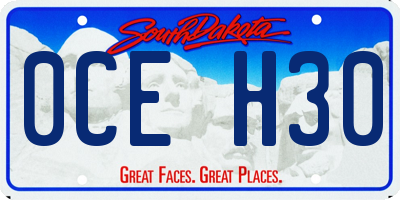 SD license plate 0CEH30