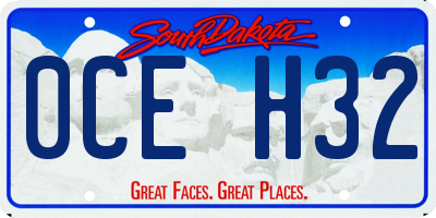 SD license plate 0CEH32
