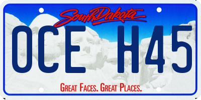 SD license plate 0CEH45