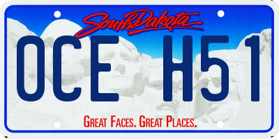 SD license plate 0CEH51