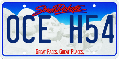 SD license plate 0CEH54