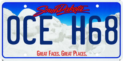SD license plate 0CEH68