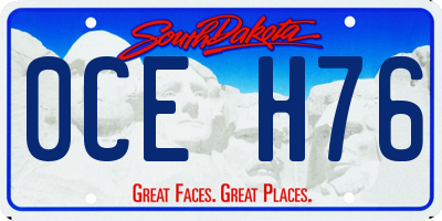 SD license plate 0CEH76