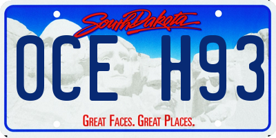 SD license plate 0CEH93