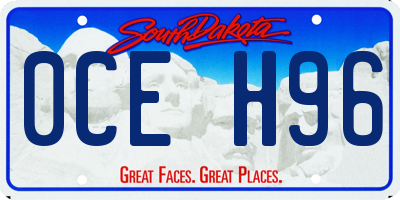SD license plate 0CEH96