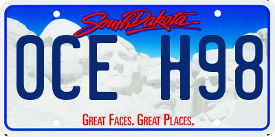 SD license plate 0CEH98