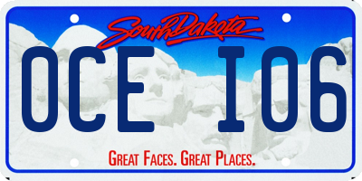 SD license plate 0CEI06
