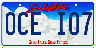 SD license plate 0CEI07