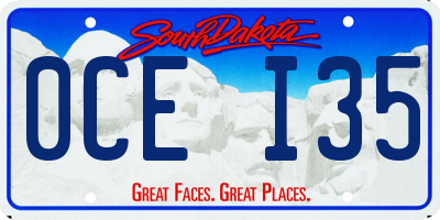SD license plate 0CEI35