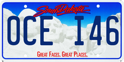 SD license plate 0CEI46