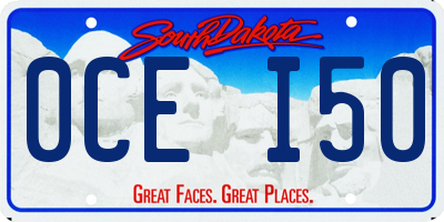 SD license plate 0CEI50