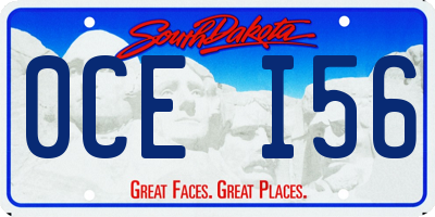 SD license plate 0CEI56