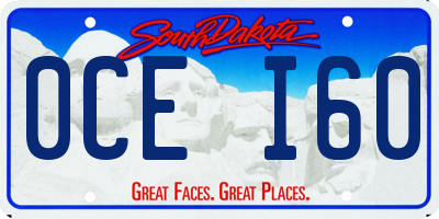 SD license plate 0CEI60