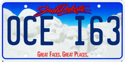 SD license plate 0CEI63
