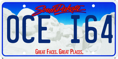 SD license plate 0CEI64
