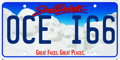 SD license plate 0CEI66
