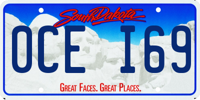 SD license plate 0CEI69