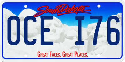 SD license plate 0CEI76