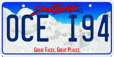 SD license plate 0CEI94