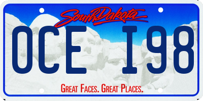 SD license plate 0CEI98