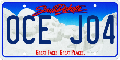 SD license plate 0CEJ04