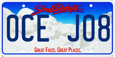 SD license plate 0CEJ08