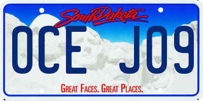SD license plate 0CEJ09