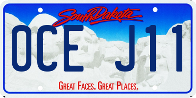 SD license plate 0CEJ11