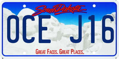 SD license plate 0CEJ16