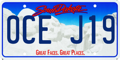 SD license plate 0CEJ19