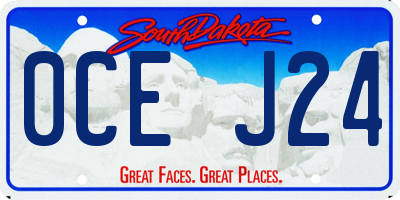 SD license plate 0CEJ24