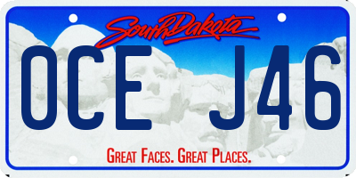 SD license plate 0CEJ46