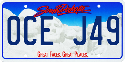 SD license plate 0CEJ49