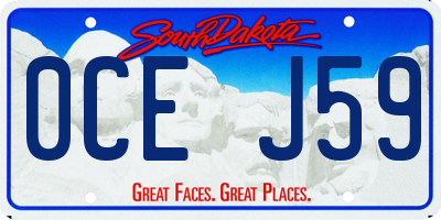 SD license plate 0CEJ59