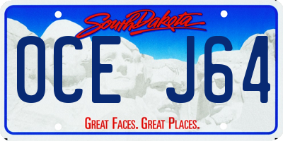SD license plate 0CEJ64