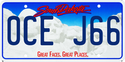 SD license plate 0CEJ66