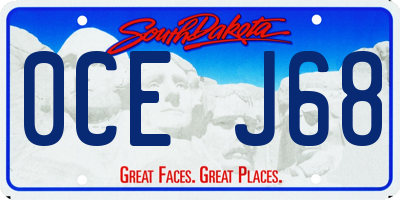SD license plate 0CEJ68