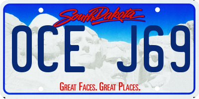 SD license plate 0CEJ69