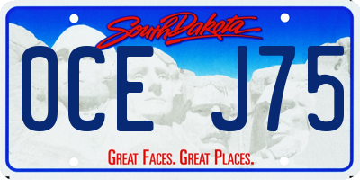 SD license plate 0CEJ75