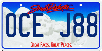 SD license plate 0CEJ88