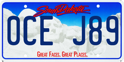 SD license plate 0CEJ89