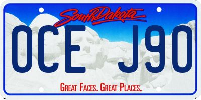 SD license plate 0CEJ90