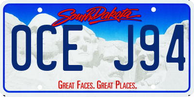 SD license plate 0CEJ94
