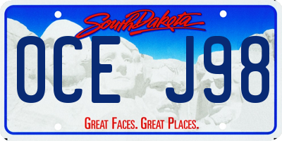 SD license plate 0CEJ98