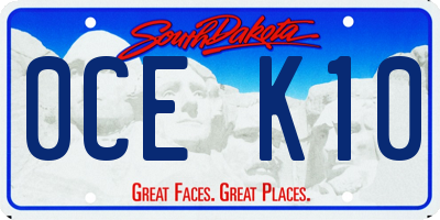 SD license plate 0CEK10